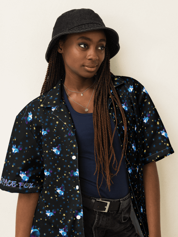 Space Fox Hawaiian Shirt :3 product image (8)