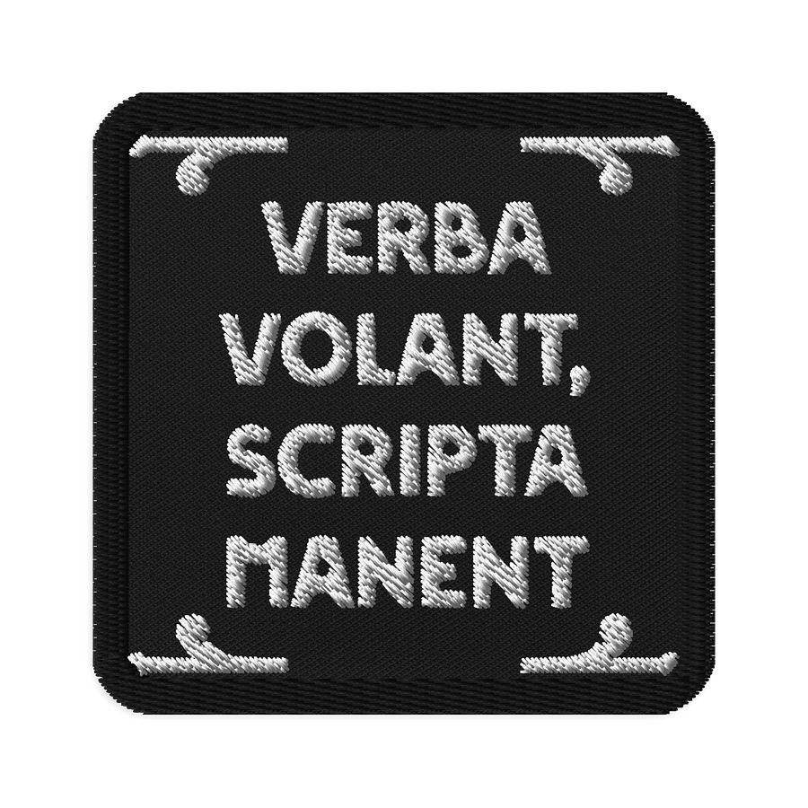 Verba Volant Scripta Manent Patch product image (1)