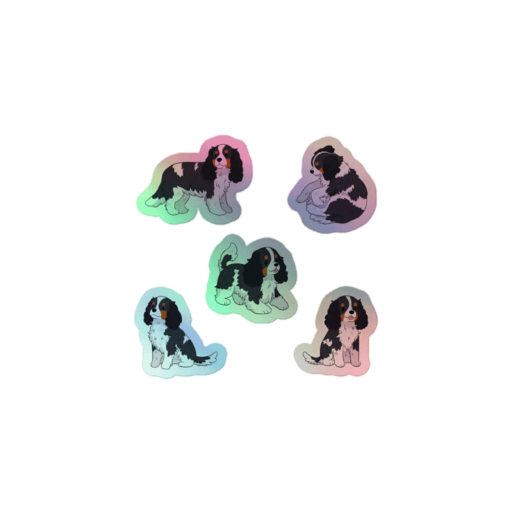 Cavalier King Charles Spaniel Holographic Sticker Sheet product image (2)