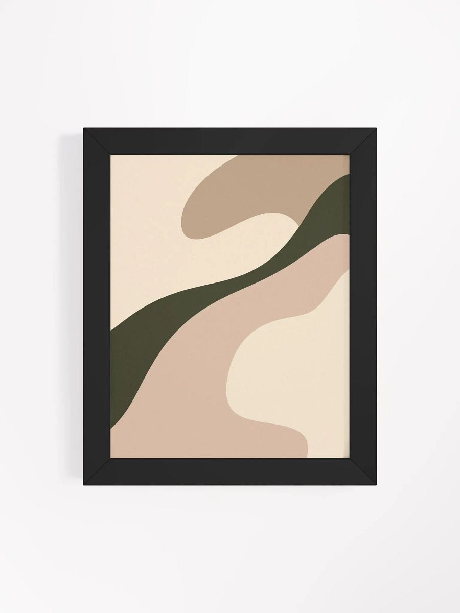 Modern Abstract Framed Wall Art Reversed - Earthy Tones Minimalist Canvas Design product image (112)
