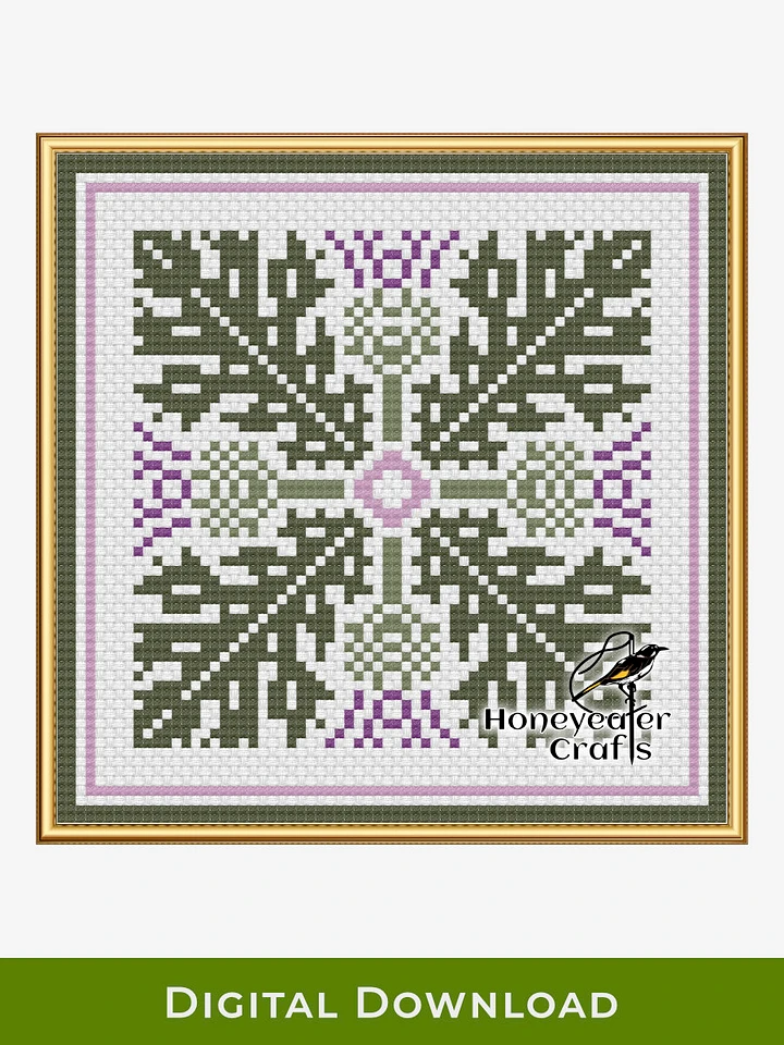 Scottish Thistle: Abstract Cross Stitch Pattern PDF product image (1)