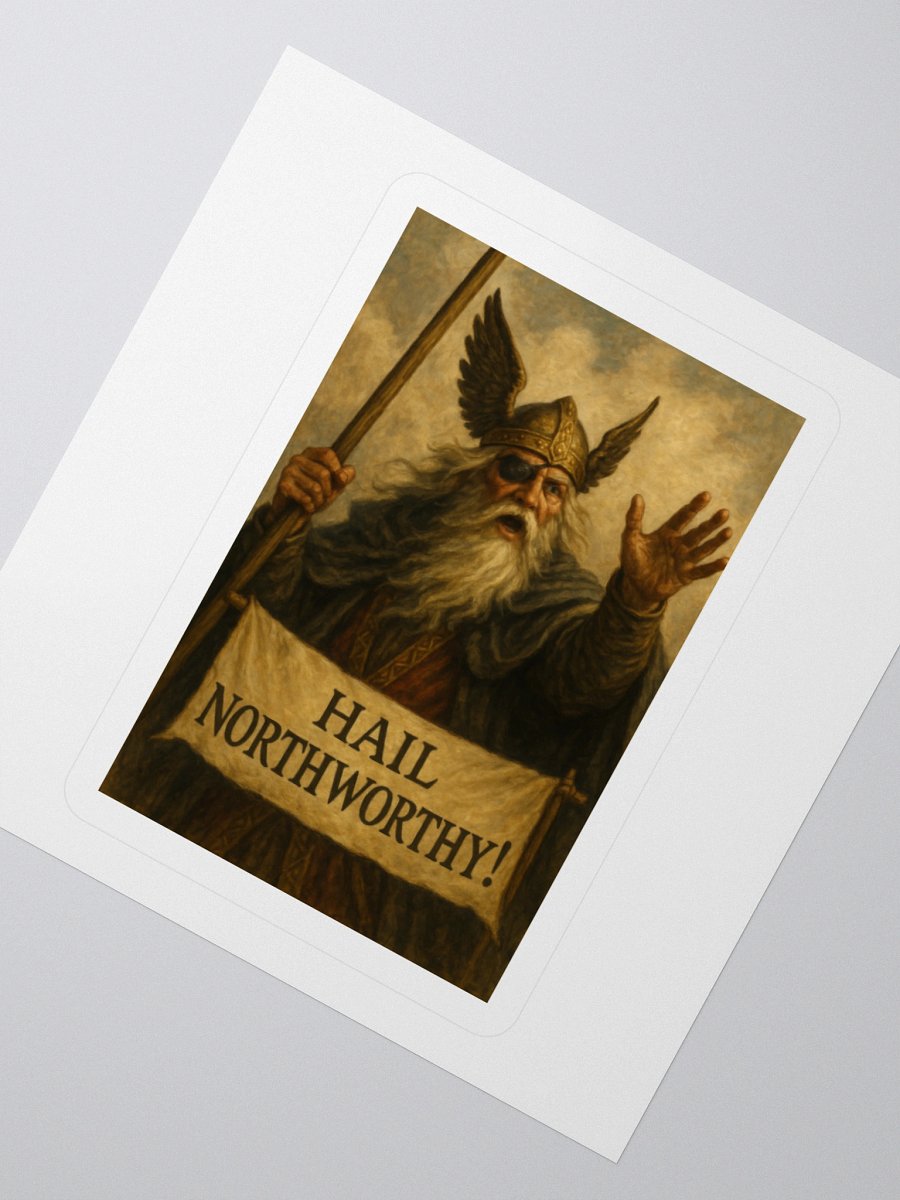 Odin the Allfather Hails Northworthy Sagas Sticker product image (4)