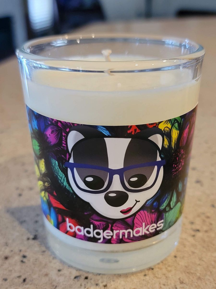 BadgerMakes Tie-Dye Flower Soy Wax Candle - Unscented product image (1)