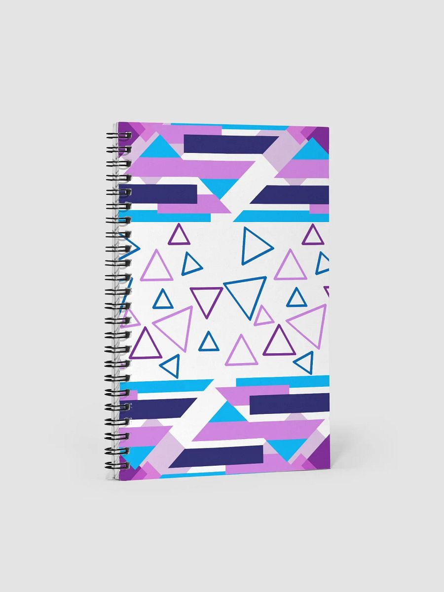 Shades of Purple And Blues Geometric Abstract Design Spiral Notebook product image (1)