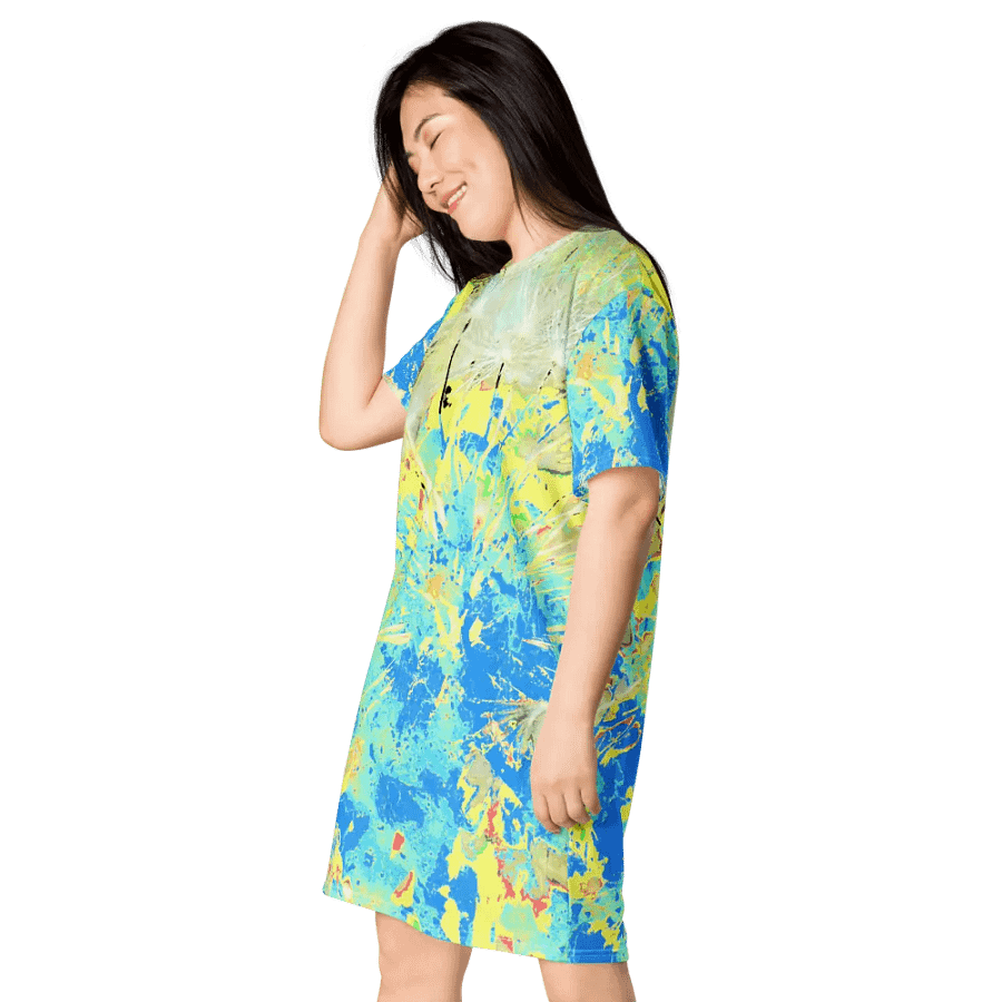 Cool Abstract Dandelion Seeds Ladies T Shirt Dress product image (4)