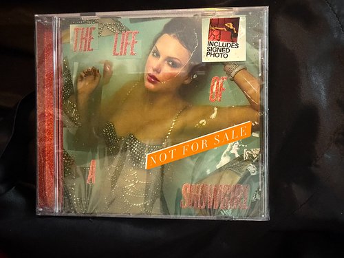 Totally forgot to post this! My signed copy of @taylorswift The Life of a Showgirl came in! The not for sale text is to try t...