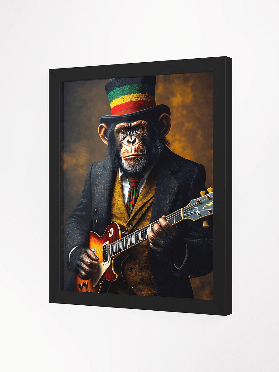 Victorian Orangutan with Guitar – Elegant Musician Ape Illustration – Vintage Inspired Wall Art Style Poster product image (4)