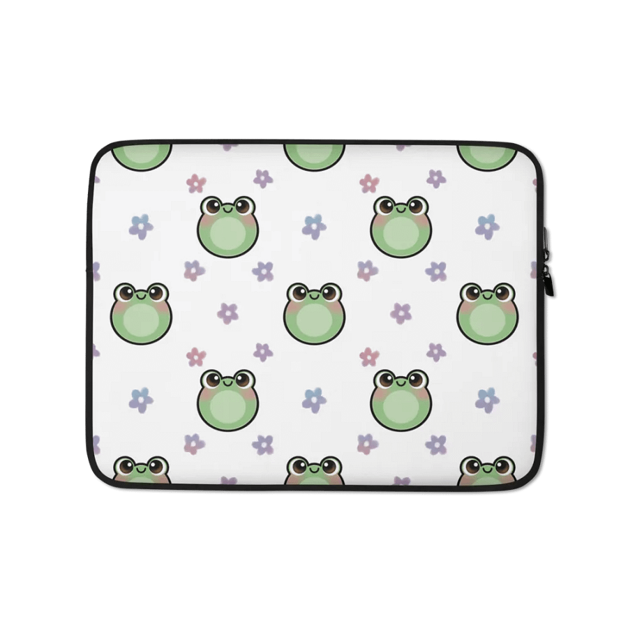 Froggy Pattern Laptop Sleeve (White Background) product image (1)