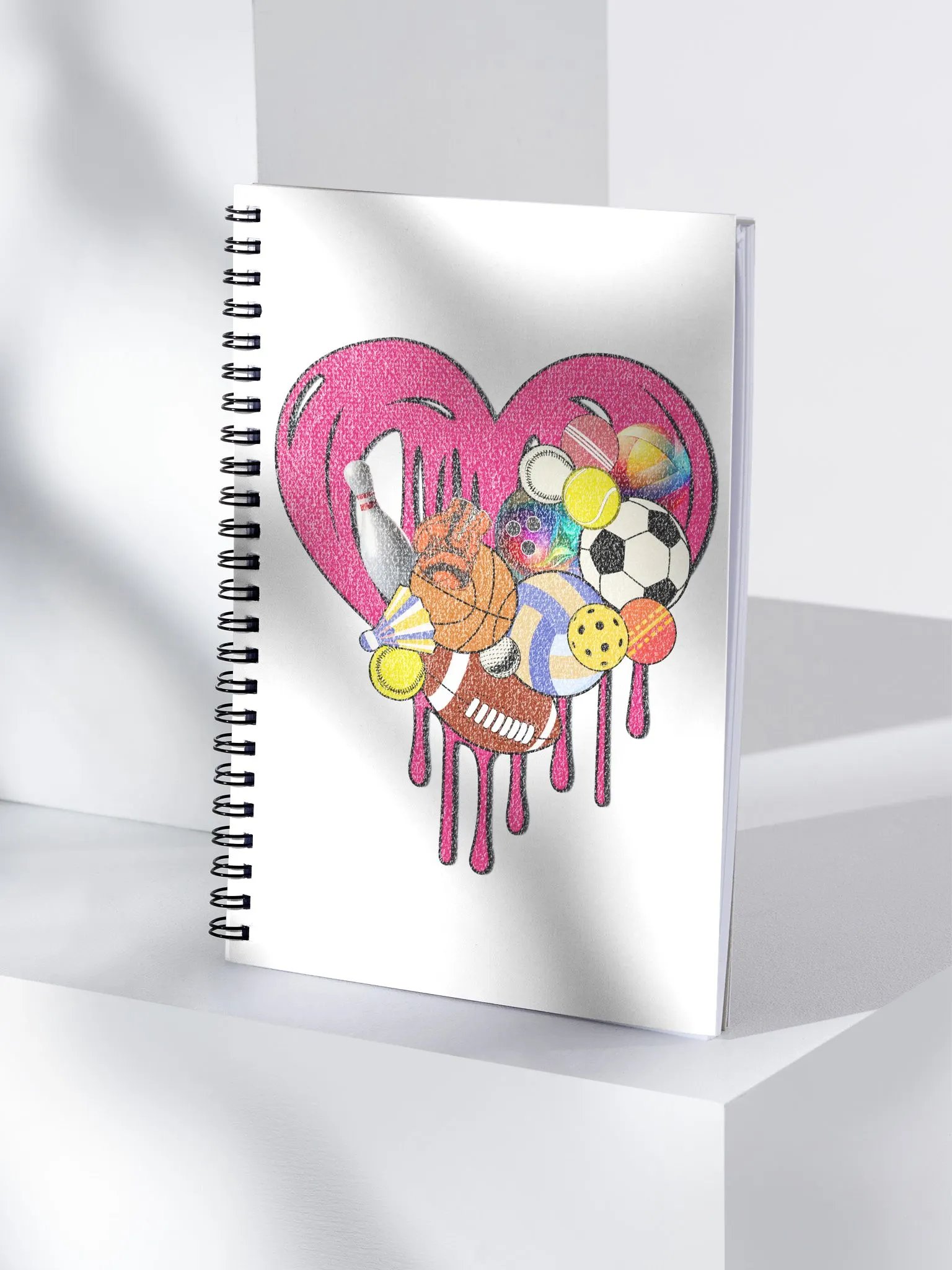 Heart Sports Assorted Passion Spiral Notebook product image (3)