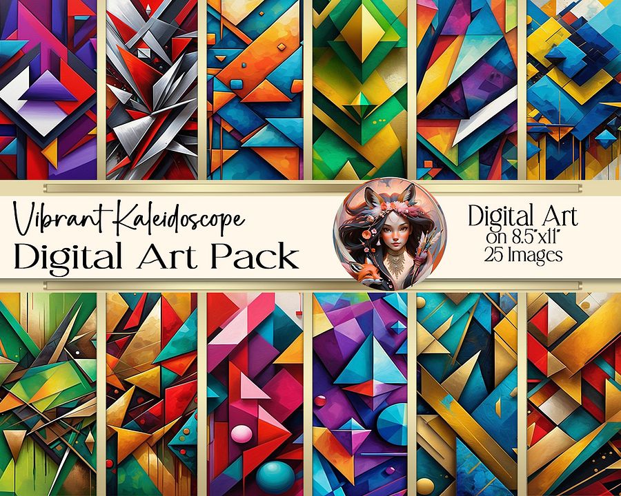 Vibrant Kaleidoscope Digital Art product image (1)