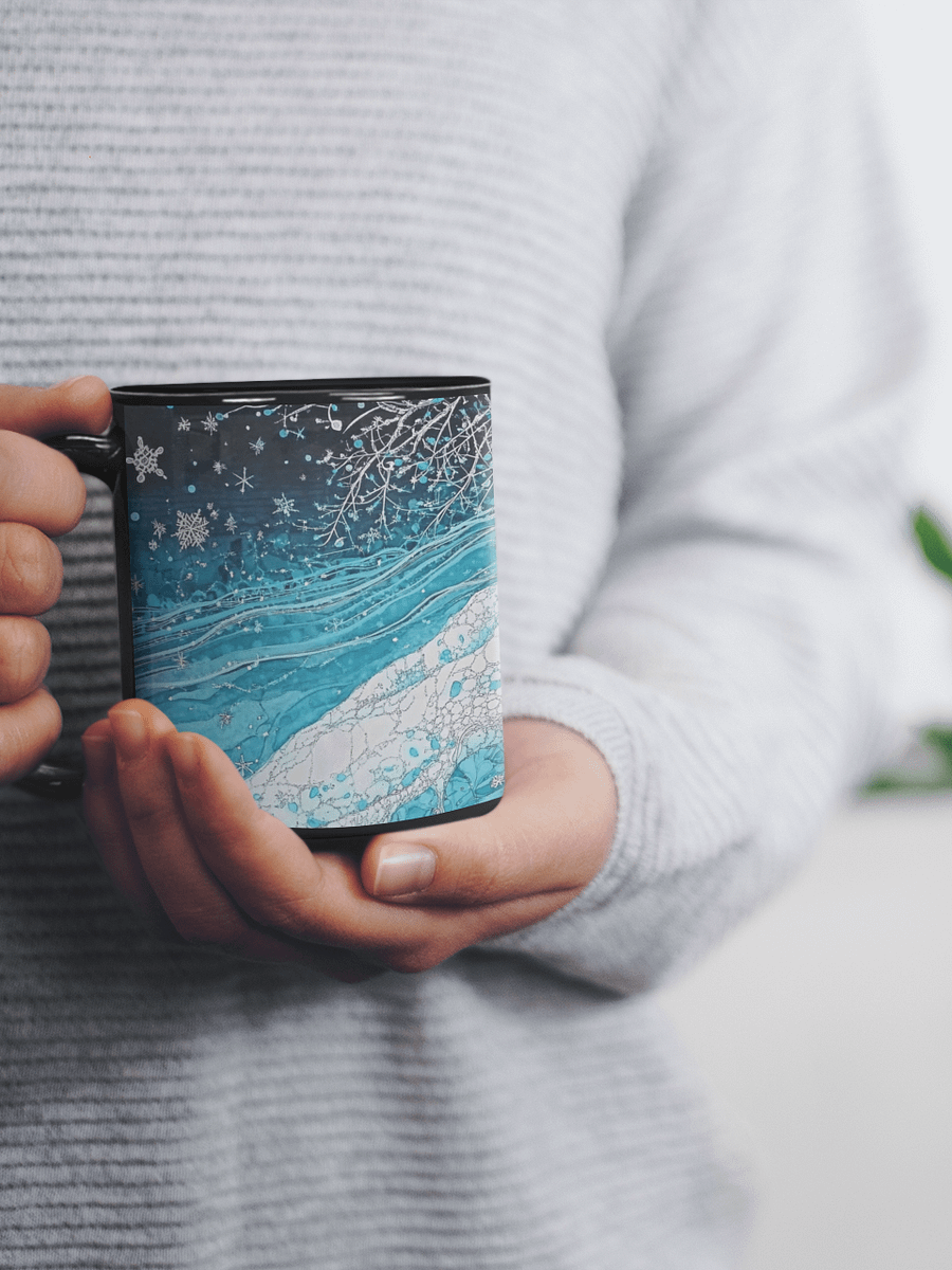 Winter Frost, Glossy Black Mug product image (1)