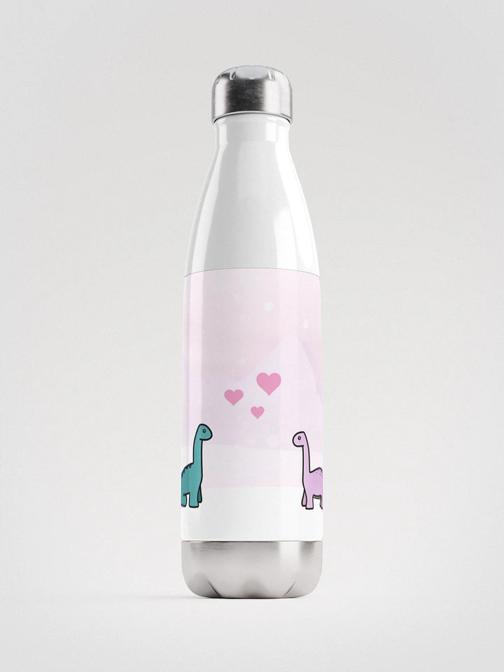 Pink & Blue Dinos - Steel Water Bottle product image (1)