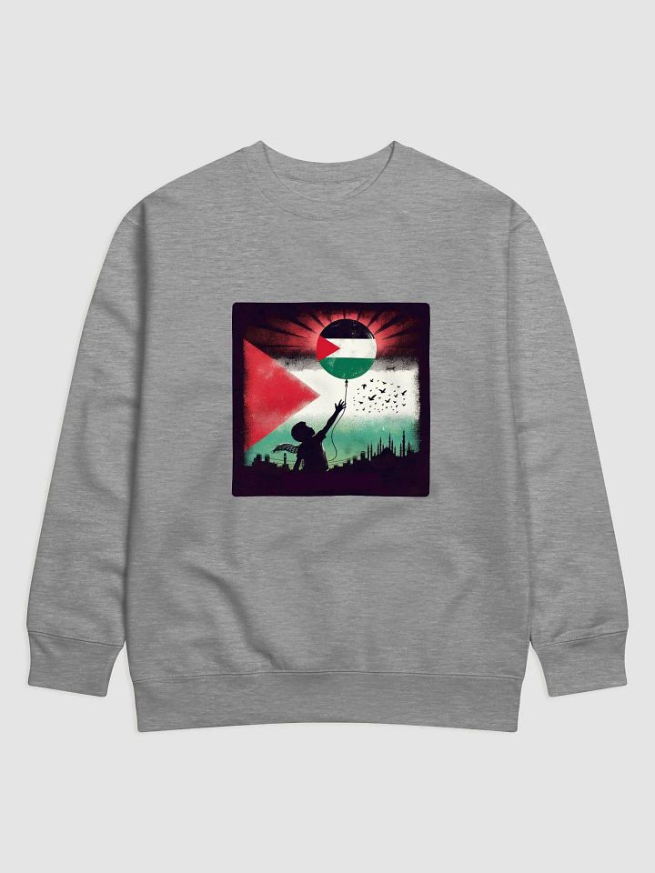Palestinian Flag Balloon Silhouette Sweatshirt | free palestina product image (9)