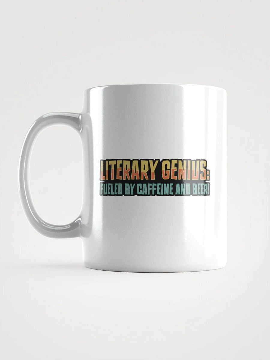 Funny Literary Coffee Mug – Fueled by Caffeine & Beer! product image (5)