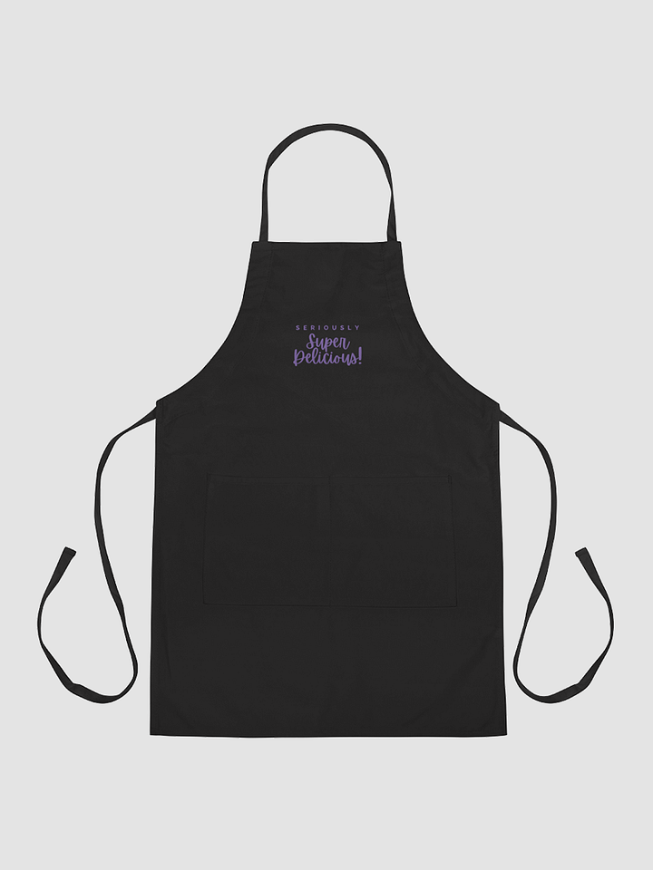 Super Delicious Embroidered Cooking Apron (Lavender) product image (2)