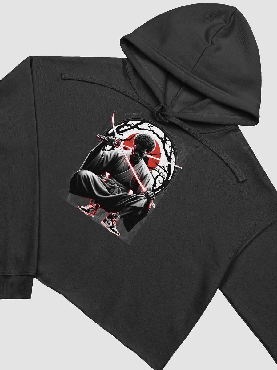 Black Samurai Fleece Crop Hoodie product image (14)