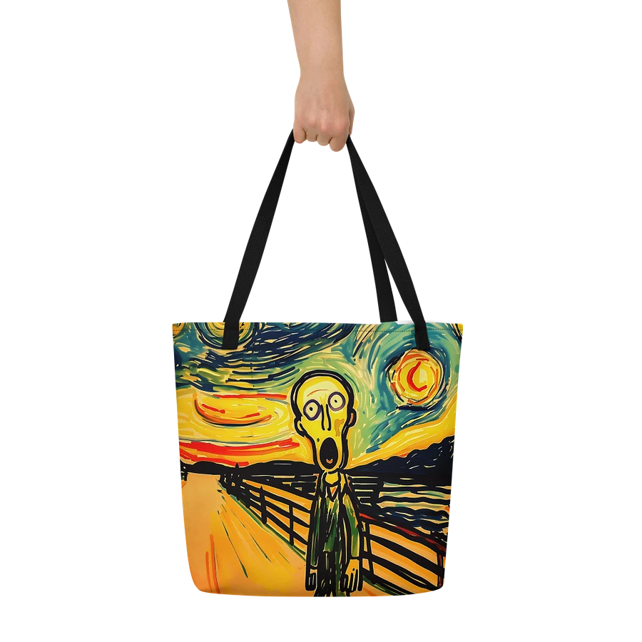 Tote Bag: Screaming Man Van Gogh Style Unique Quirky Design product image (9)