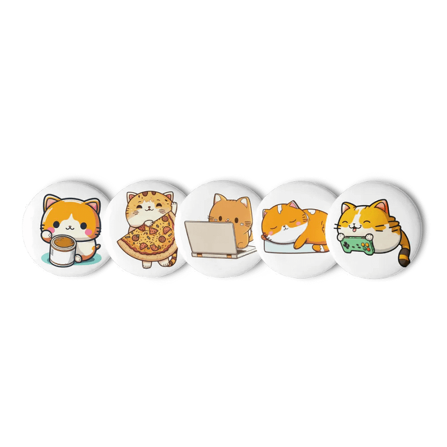 Adorable Cat Pin Button Set product image (1)