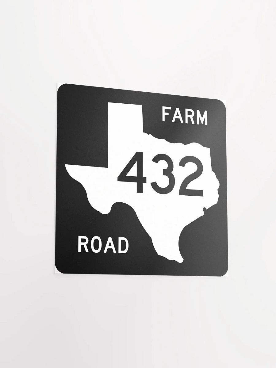 Texas Farm Road Sign FM 432 Poster product image (8)
