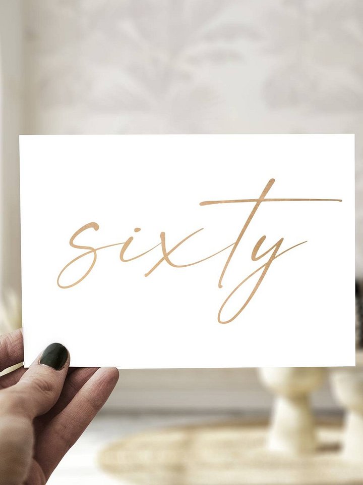 Minimalist Gold Sixty Birthday Card product image (1)