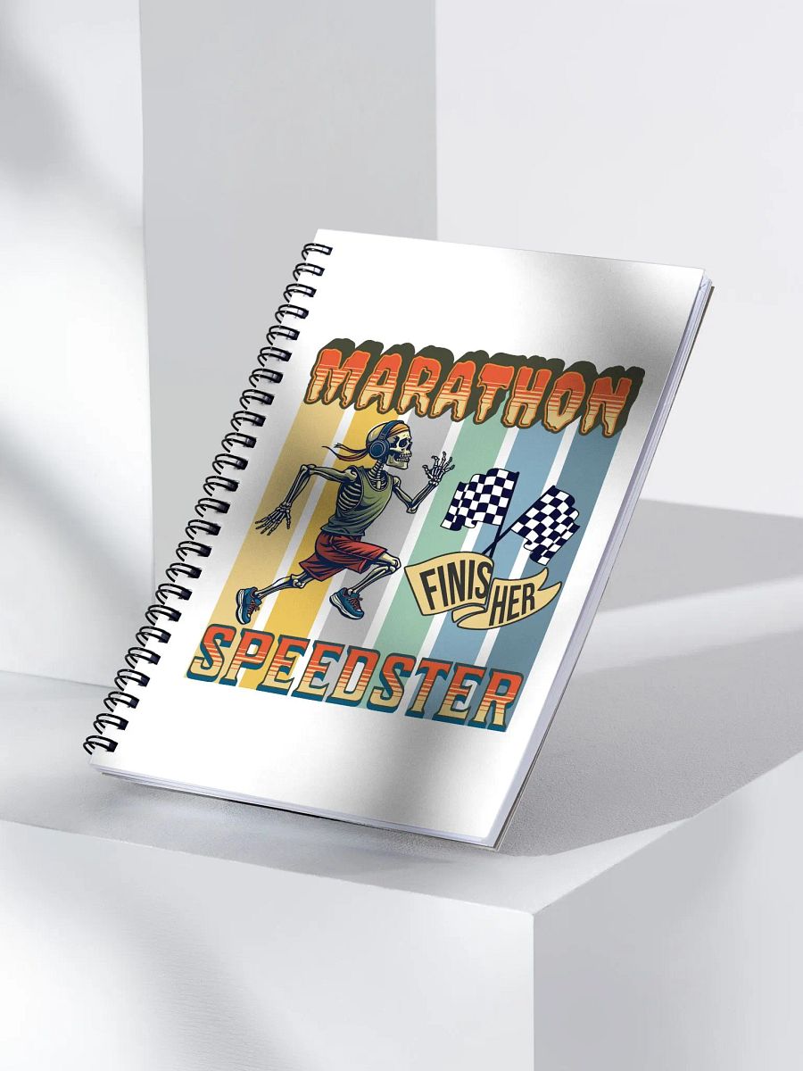 Marathon Speedster Skeleton Running Spiral Notebook product image (3)