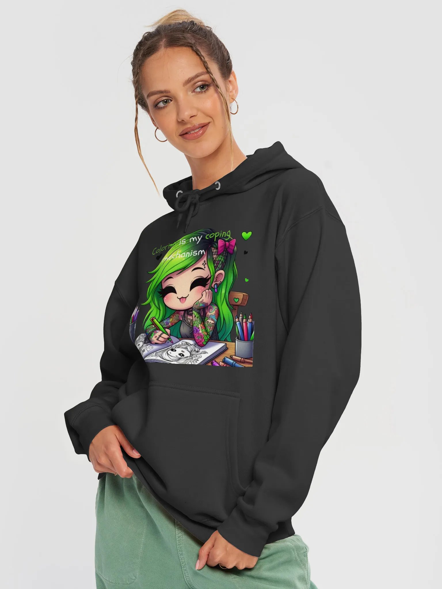 coloring is my coping mechanism hoodie product image (3)