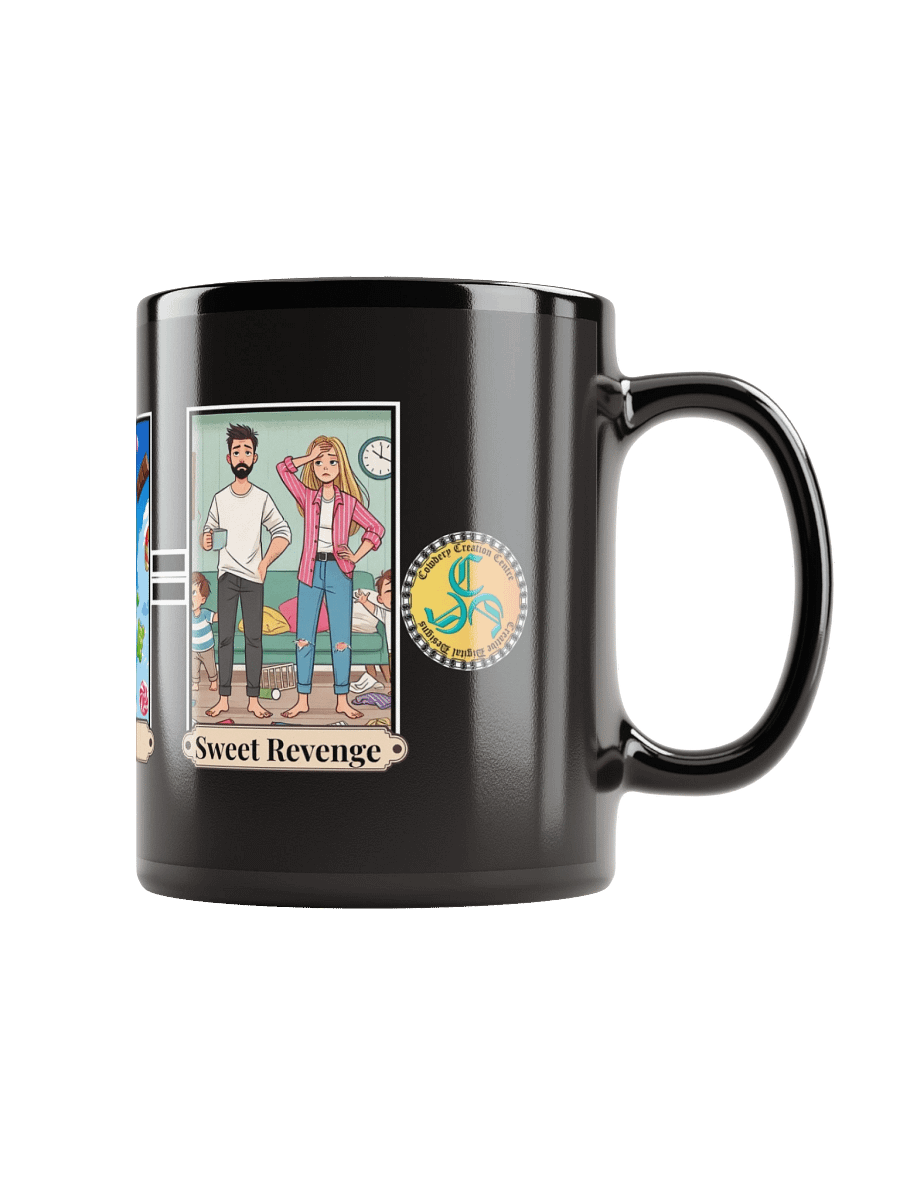 Grandkids + Candy = Sweet Revenge (Both) Glossy Black Mug product image (1)