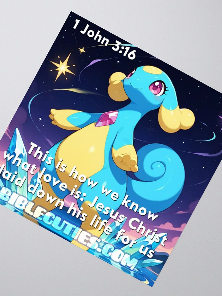 Bible Cuties Florence - This is how we know what love is: Jesus Christ laid down his life for us Sticker product image (4)