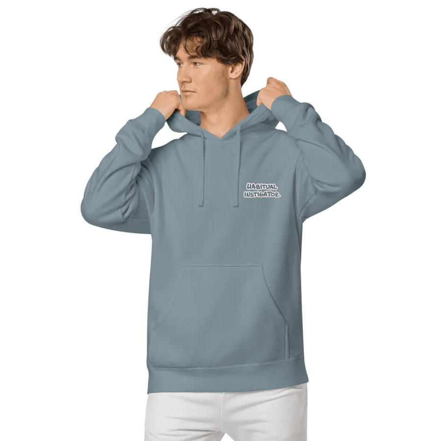 Habitual Instigator (L.C. purple bubble design) embroidered pigment hoodie product image (6)