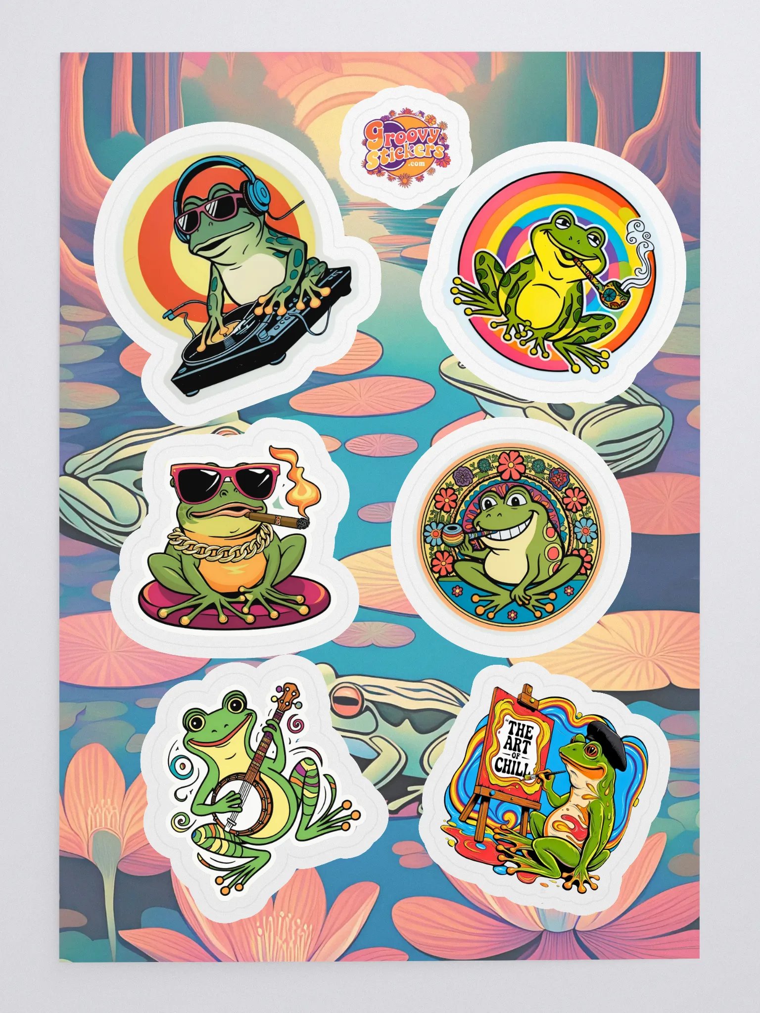 groovy Frog Sticker Collection product image (3)