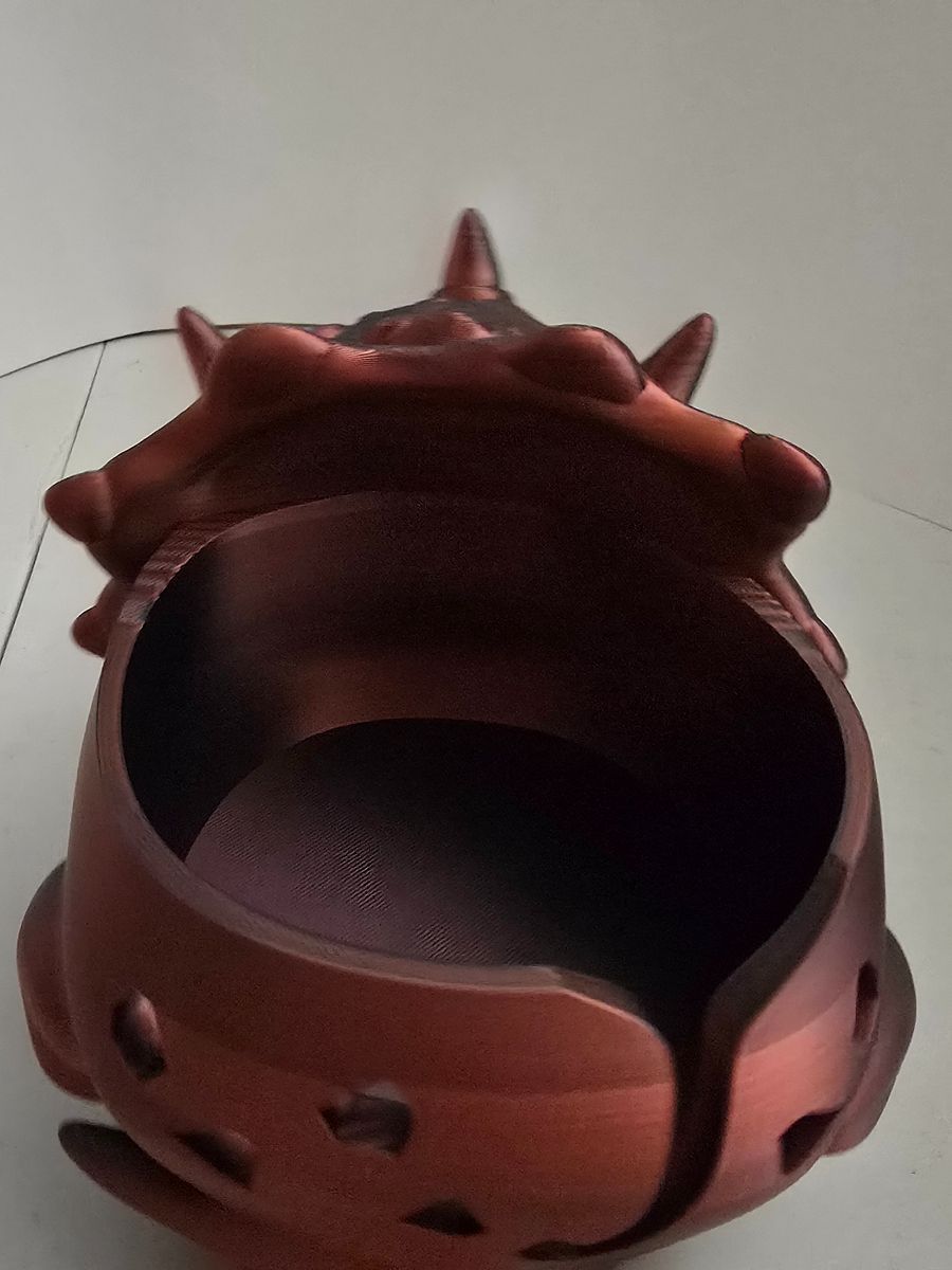Red to Black Triceratops Yarn Bowl 3D printed 🐑 product image (5)