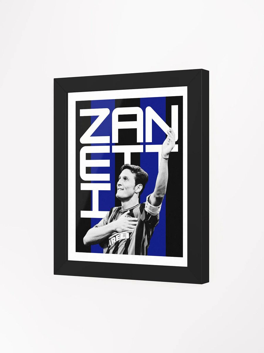 Javier Zanetti BW Inter Milan Name Art Framed Print product image (1)