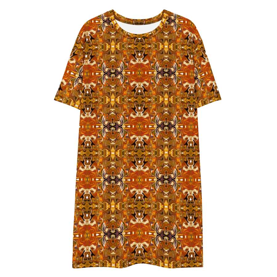 Brown African Inspired T-Shirt Dress product image (5)