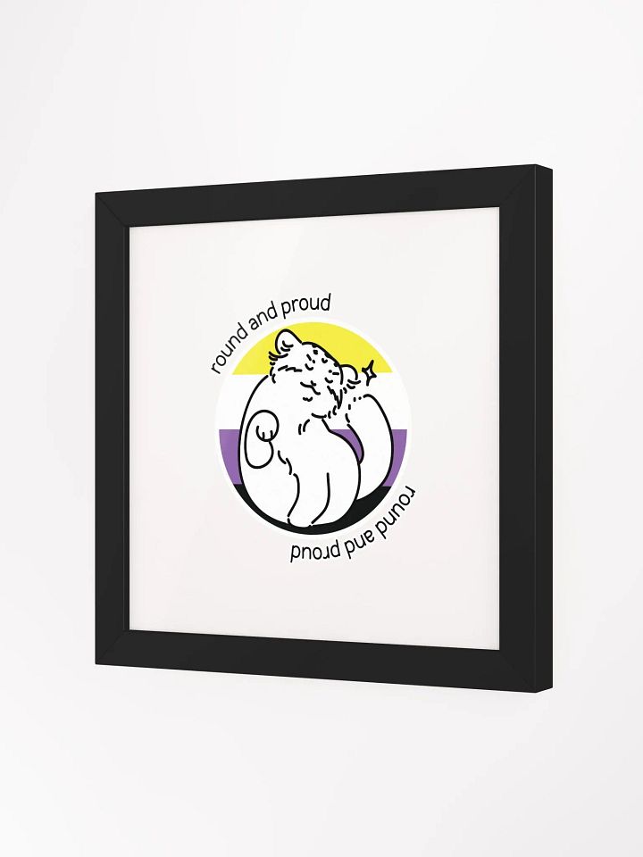 Round and Proud Manul Nonbinary Version - Framed Print product image (4)