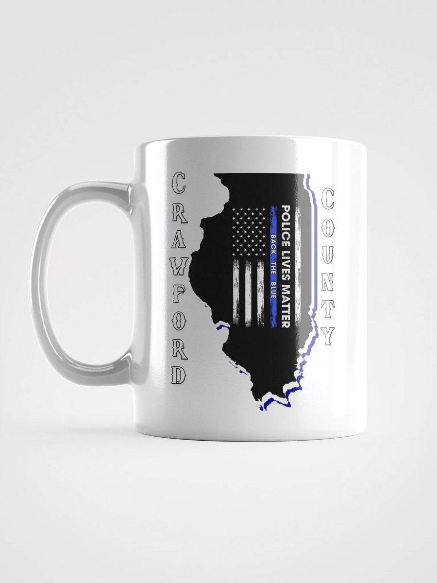 Back the Blue Crawford County, Illinois - White Mug product image (2)