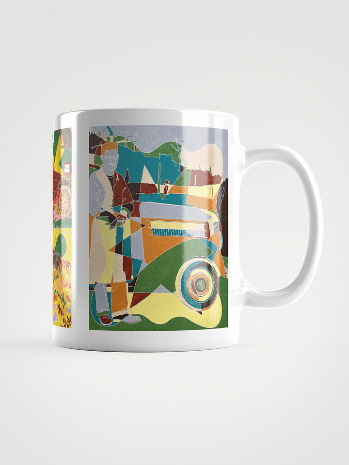 Three Masterwork Cars on White Glossy Mug product image (2)