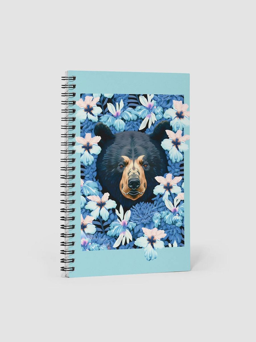 Black Bear with Flowers Spiral Notebook product image (1)