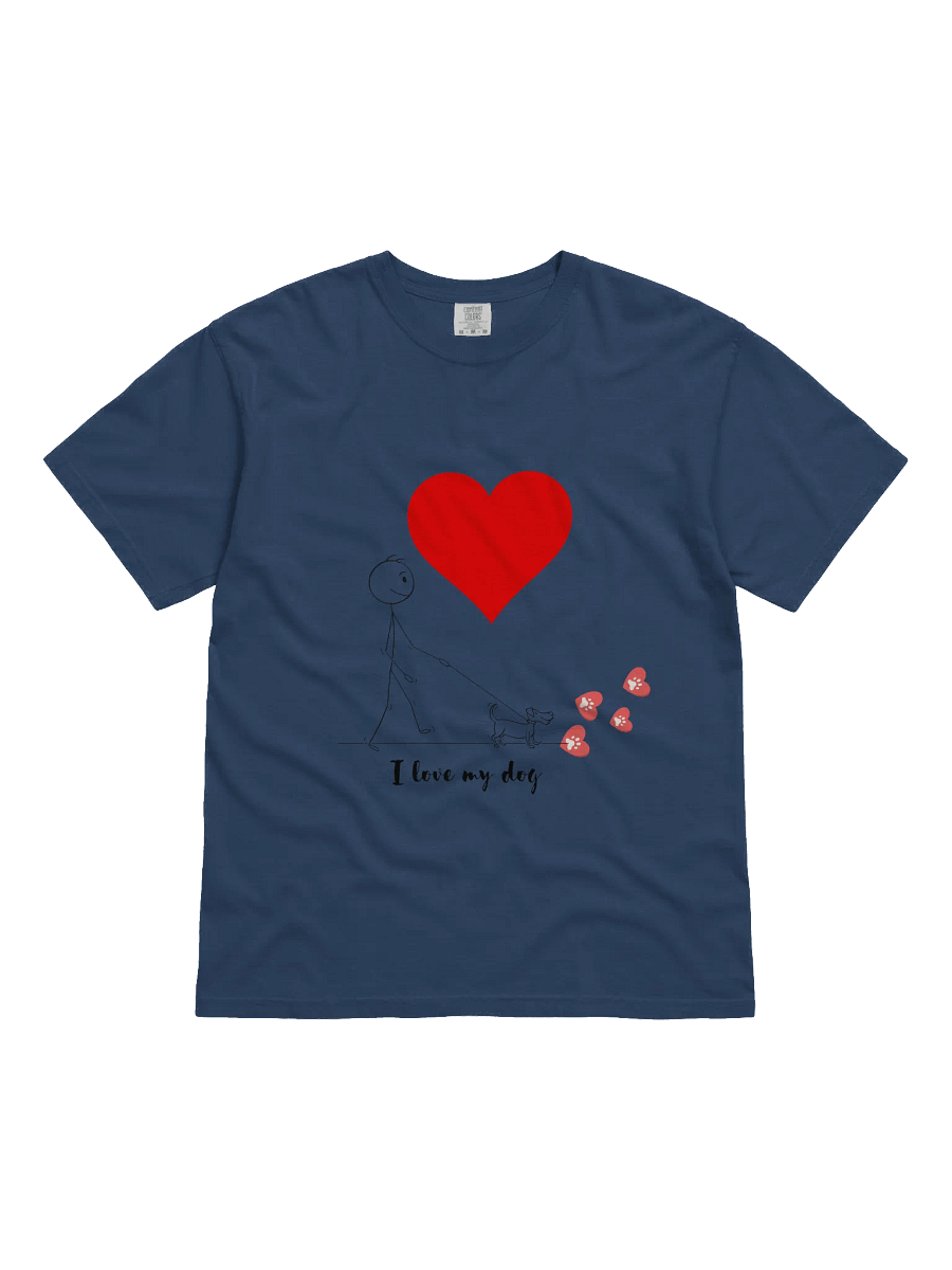 I Love My Dog Heavyweight T-Shirt product image (1)