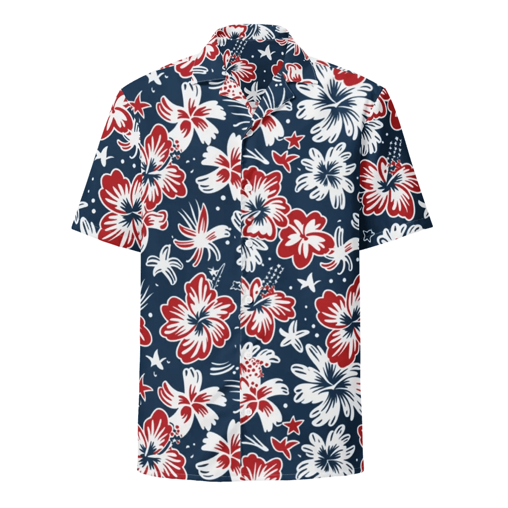 NEW! CoBruhs Red/White/Blue Hawaiian Shirt product image (1)