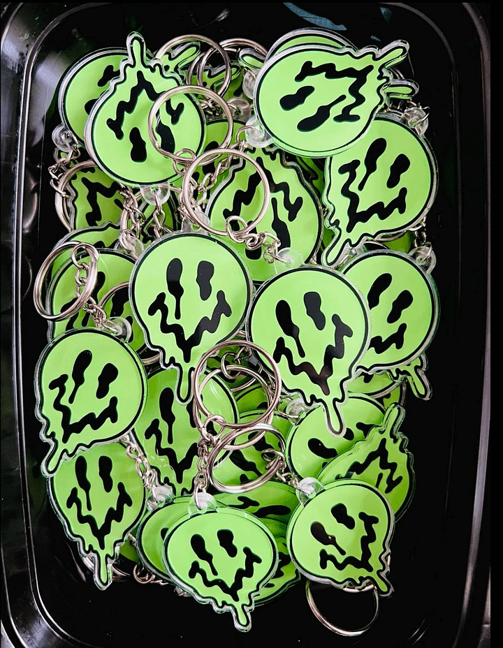 Melted Smiley Keychain product image (1)