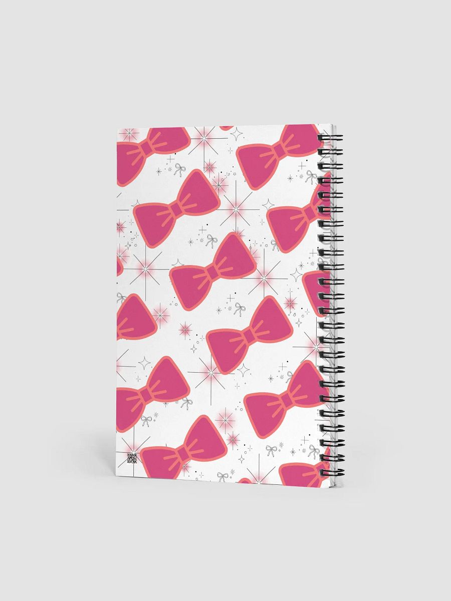 Whimsical Pink Bow Spiral Notebook product image (2)