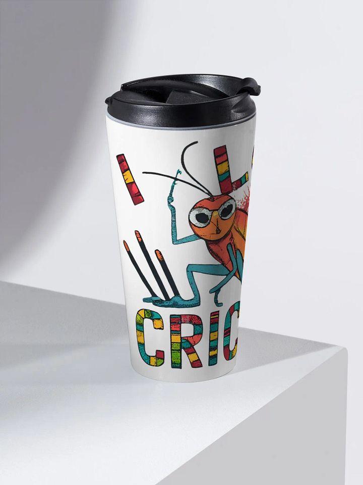 Stylish I Love Cricket Travel Mug for Sports Enthusiasts product image (2)