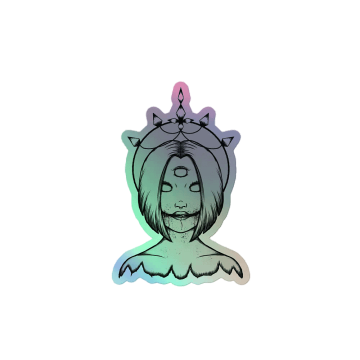 3 eyed babe holographic sticker product image (2)