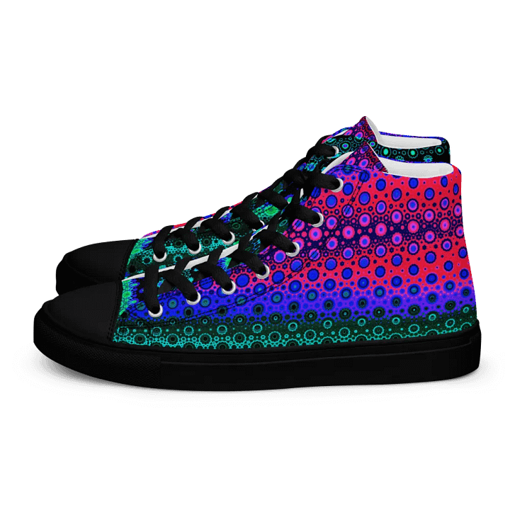 Abstract Multicoloured Pattern Men's Canvas Shoe High Tops product image (2)