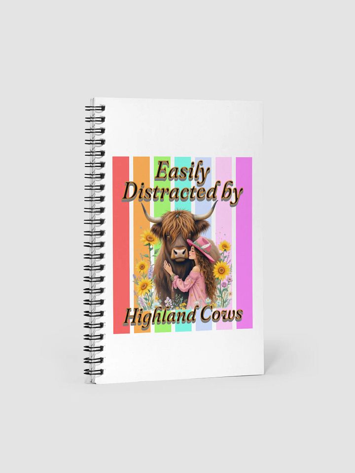 Easily Distracted By Highland Cows Dreams Spiral Notebook product image (2)