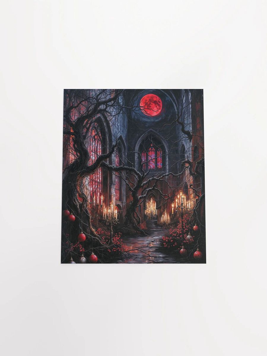 Crimson Moonlit Corridor Poster product image (22)