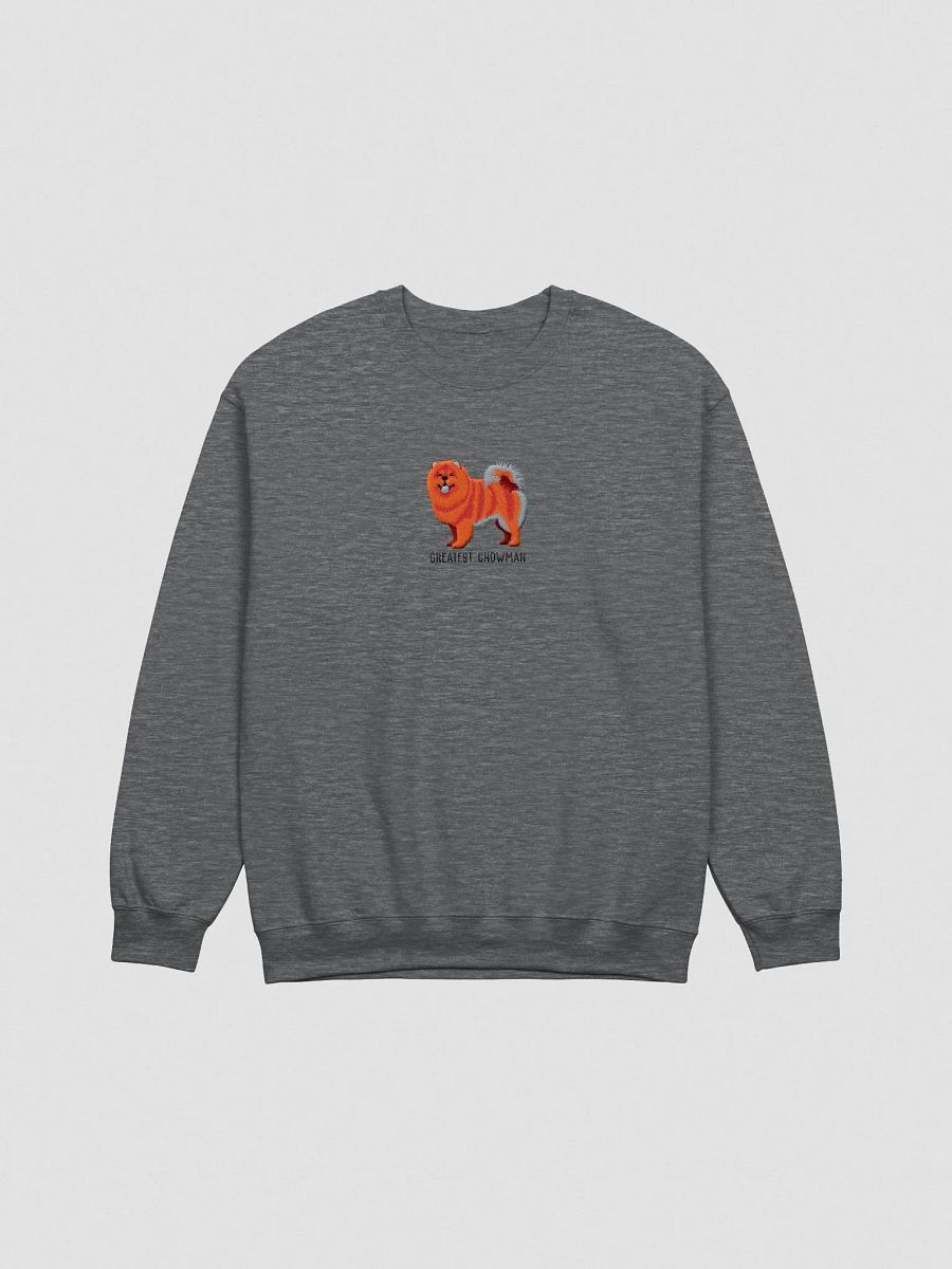 Greatest Chowman Sweatshirt(Embroidered) of a Chow Chow(Red) product image (3)