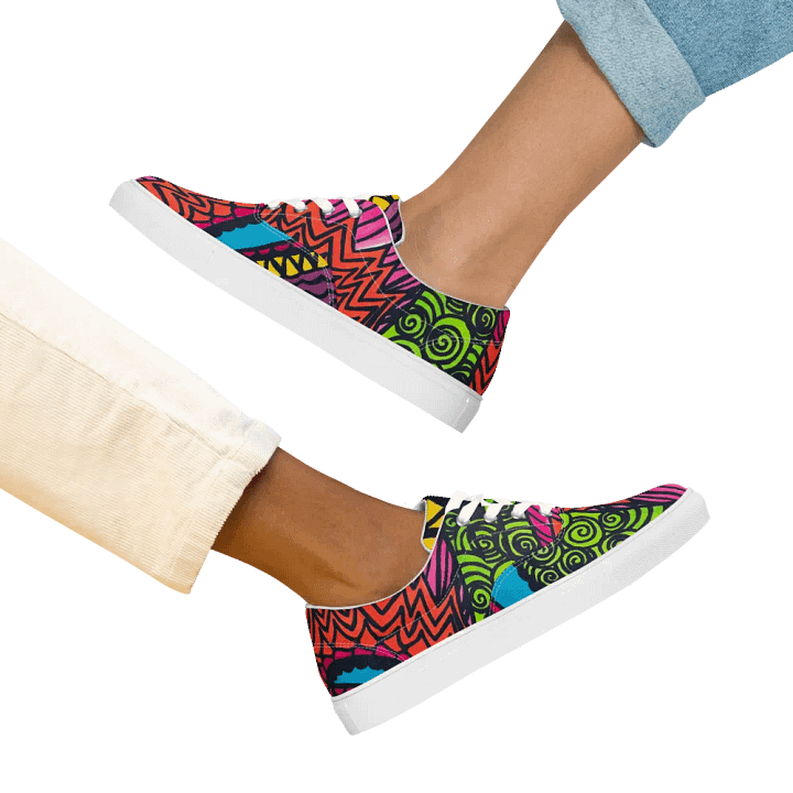 Women's Psychedelic Motion Canvas Shoes product image (2)