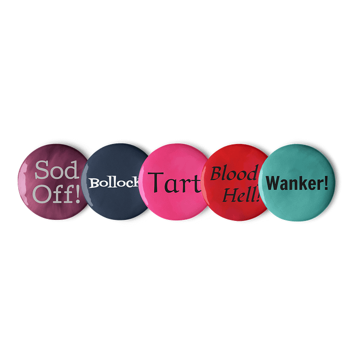 British Slang Pin Button Set product image (1)