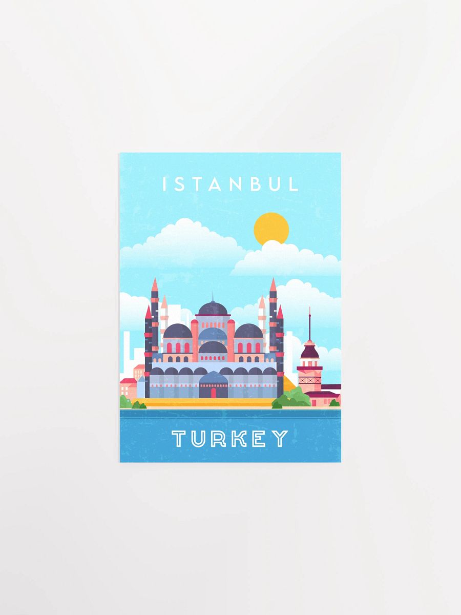 Istanbul, Turkey — Retro travel minimalist poster, retro travel art, retro travel wall art, vector art product image (6)